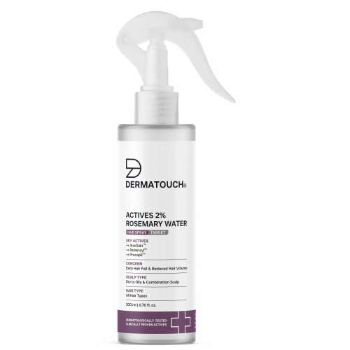 Dermatouch: DERMATOUCH Rosemary Water Spray For Hair Growth | Advance 2% Actives Rosemary, Redensyl, Anagain + Procapil Hair Spray Mist for Hair Fall Control, Stimulates Hair Growth, Adds Shine , Strengthens Hair | 200ml