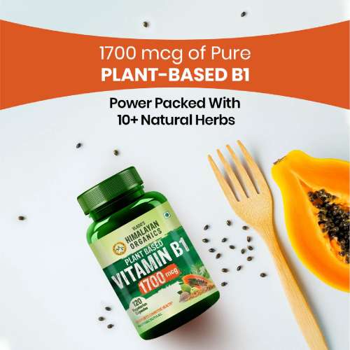 Vlado's Himalayan Organics: Plant-Based Vitamin B1 | Rich in Antioxidants | Supports Memory And Energy (120 Capsules)