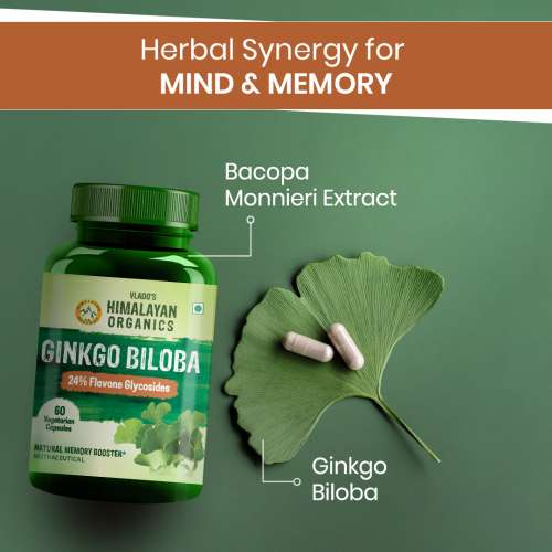Vlado's Himalayan Organics: Ginkgo Biloba 500mg - 60 Capsules