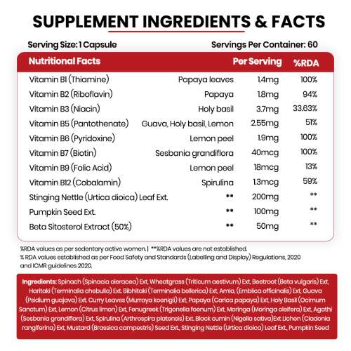 Vlado's Himalayan Organics: Plant Based DHT Blocker | Nettle Extract | 60 Veg Capsules