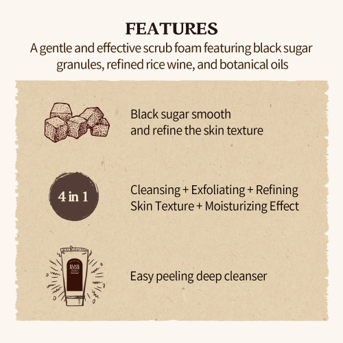 Skinfood: BLACK SUGAR PERFECT SCRUB FOAM