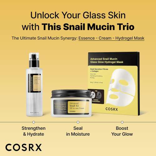 COSRX: Advanced Snail 96 Mucin Power Essence | Deep Hydration | Glass Skin | Snail Mucin | Barrier Repair | 100ml