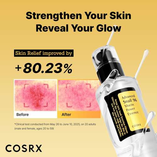 COSRX: Advanced Snail 96 Mucin Power Essence | Deep Hydration | Glass Skin | Snail Mucin | Barrier Repair | 100ml