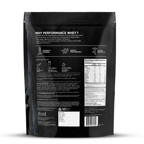 Optimum Nutrition: Performance Whey Protein Powder 1kg - Chocolate Milkshake