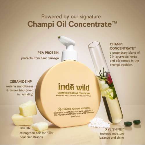 Inde Wild: Inde Wild Champi Bond Repair Conditioner - Hydrating, Frizz Control & Anti Breakage Formula   300ml