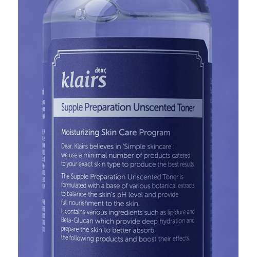 Klairs: Supple Preparation Unscented Toner 180 ml