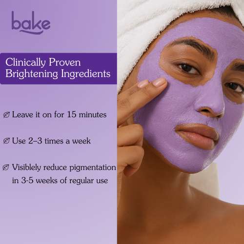 Bake Cosmetics: Bake 2% Kojic Acid Di palmitate Anti-Pigmentation Clay Mask for Dark Spots, Tan & Uneven Skin Tone  100gm