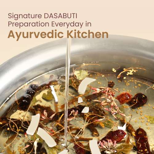 Nat Habit: Castor Coconut Dasabuti Hair Oil for Length & Strenghting, Hair Cuticle & Retain Moisture, 100ml