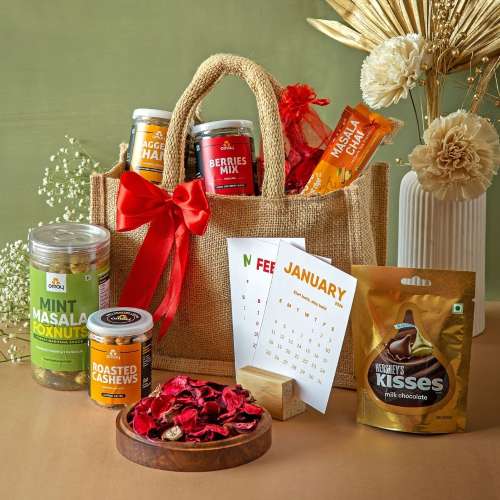 Omay Foods: Omay Foods The Good Vibes New Years Jute Bag   900gm