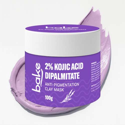 Bake Cosmetics: Bake 2% Kojic Acid Di palmitate Anti-Pigmentation Clay Mask for Dark Spots, Tan & Uneven Skin Tone  100gm