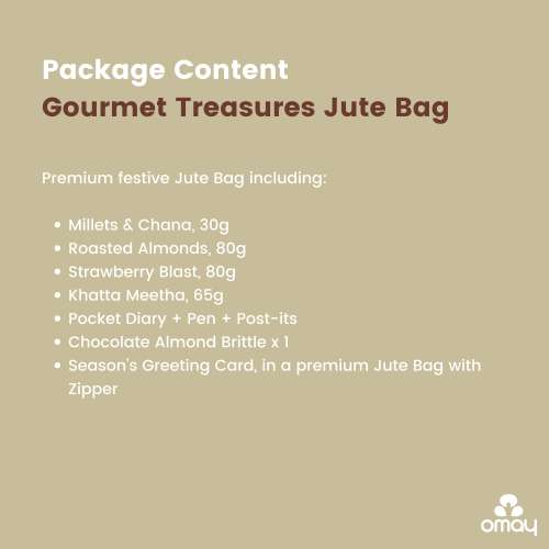 Omay Foods: Omay Foods Gourmet Treasures New Years Jute Bag  900gm