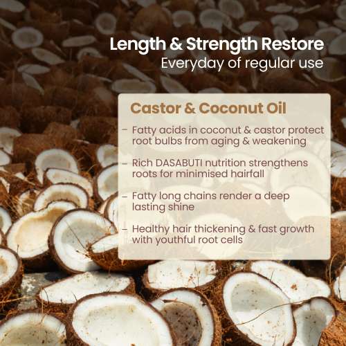 Nat Habit: Castor Coconut Dasabuti Hair Oil for Length & Strenghting, Hair Cuticle & Retain Moisture, 100ml