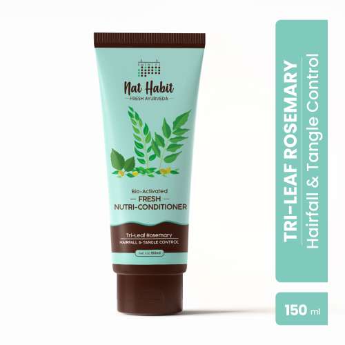 Nat Habit: Rosemary Conditioner for Women & Men Hairfall | Bio-activated for Dry & Frizzy Hair | Moisturizing & Nourishing with Argan Oil for Shiny Hair, 150ml