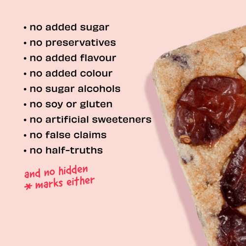 The Whole Truth: Protein Bars - Cranberry - Pack of 6 (6 X 52G) - No Added Sugar - All Natural