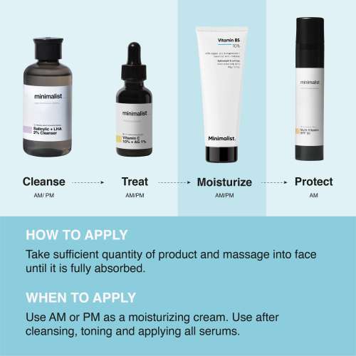Minimalist: 10% Vitamin B5 Oil Free Moisturizer with Zinc, Copper, Magnesium & HA - 50g