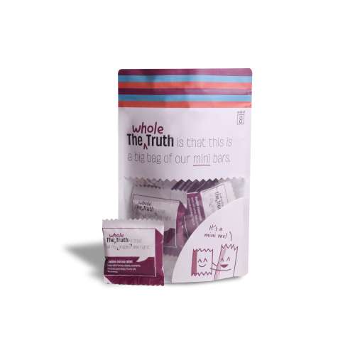 The Whole Truth: Mini Protein Bars - Double Cocoa- Pack of 8 - 8 x 27g - No Added Sugar - All Natural