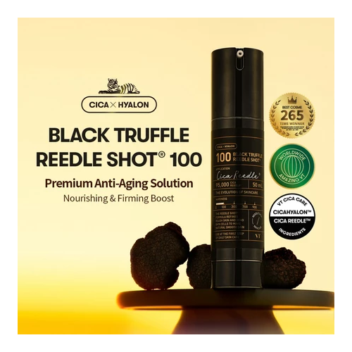 VT Cosmetics: Black Truffle Reedle Shot 100 | Deep Nourishing | Micro-Needling | Luxury Skin Renewal | 50ml