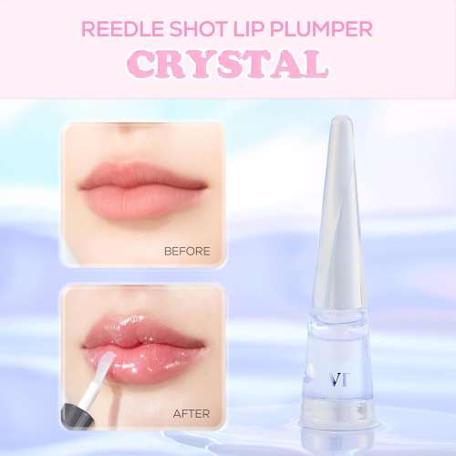 VT Cosmetics: Reedle Shot Lip Plumper Crystal Glitter | Lip Volumizing | Micro-Needling | Plump Lips | Crystal Shimmer | 4.3gm