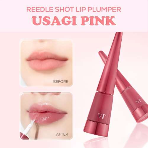 VT Cosmetics: Reedle Shot Lip Plumper Usagi Pink | Lip Volumizing | Micro-Needling | Plump Lips | Pink Tint | 4.3gm
