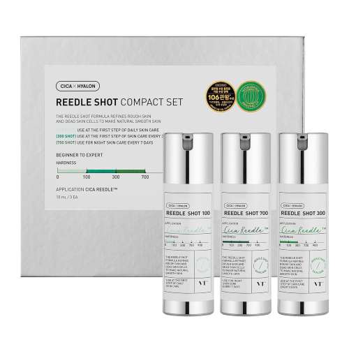 VT Cosmetics: Reedle Shot 100 300 700 Trial Kit | Micro-Needling | Skin Renewal | Anti-Aging | Trial Set | 10ml × 3ea