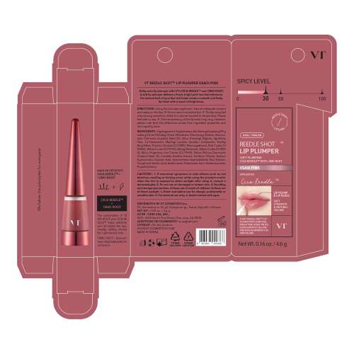 VT Cosmetics: Reedle Shot Lip Plumper Usagi Pink | Lip Volumizing | Micro-Needling | Plump Lips | Pink Tint | 4.3gm