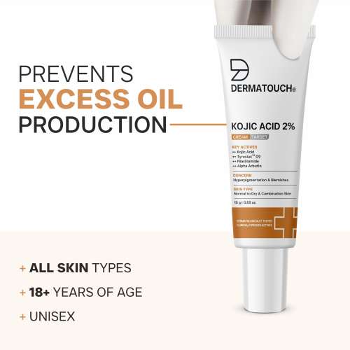 Dermatouch: Dermatouch Kojic Acid 2% Cream | For Pigmentation & Dark Spot Reduction | Suitable For All Skin Types | 15gm