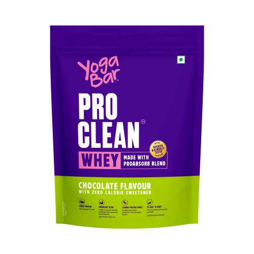 Yogabar: ProClean Whey Protein Performance Blend 907gm | Chocolate Flavor with Zero Calorie Sweetener
