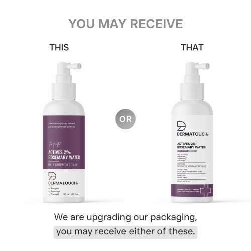Dermatouch: DERMATOUCH ACTIVES 2% ROSEMARY WATER HAIR SPRAY - 50ML PACK OF 2