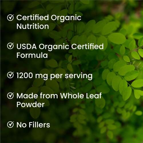 Vlado's Himalayan Organics: Organic Moringa Tablet with 1200mg Moringa Leaves Extract | Moringa Powder Tablets for Immunity, Digestion & Energy| Moringa Leaves Tablets, 60 Tablets
