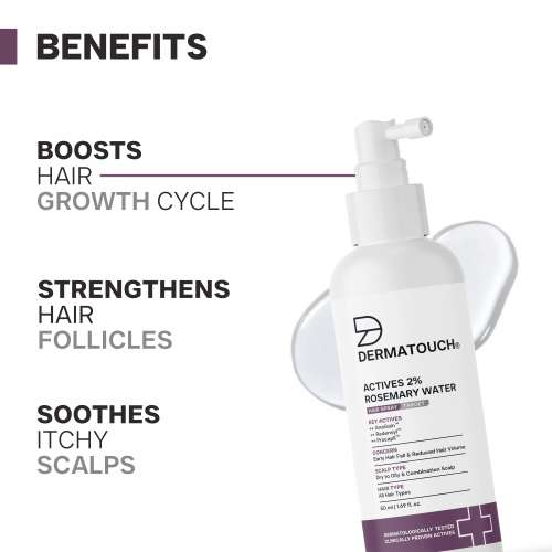 Dermatouch: DERMATOUCH ACTIVES 2% ROSEMARY WATER HAIR SPRAY - 50ML PACK OF 2
