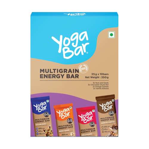 Yogabar: Energy Bars Chocolate Chunk pack of 10 bars 