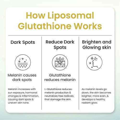 Vlado's Himalayan Organics: Liposomal Glutathione 650 mg+ Advanced Liposomal Formula with N-Acetyl L-Cysteine , Vitamin C & B12 - Highest Bioavailability & Absorbability, Enhanced Absorption - Cellular & Face Health - Helps in Skin Hydration & Skin Glow - Liver Health & Detoxificati