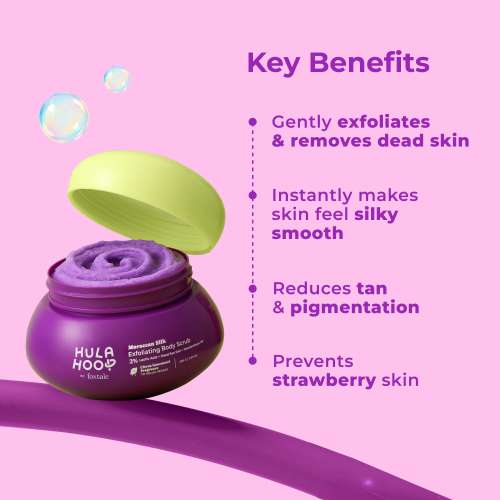 Hula Hoop: Hula Hoop Exfoliating Body Scrub by Foxtale | Smoothes Skin & Fades Tan 200ml