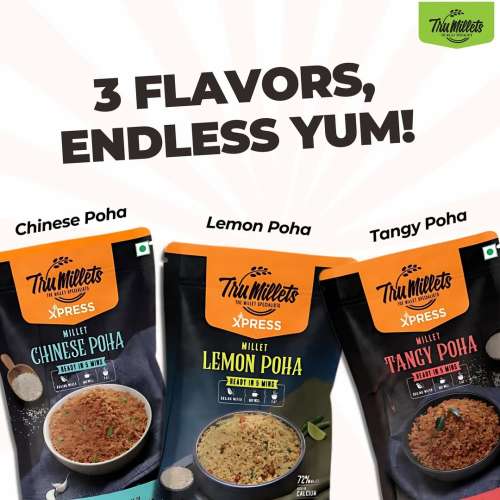 TruMillets: Trumillets Millet Lemon Poha, 180gm (Pack of 1)