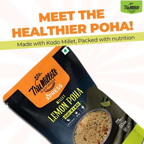 TruMillets: Trumillets Millet Lemon Poha, 180gm (Pack of 1)