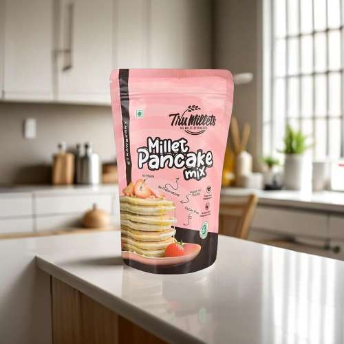 TruMillets: Trumillets Millet Strawberry Pancake, 150gm (Pack of 1)