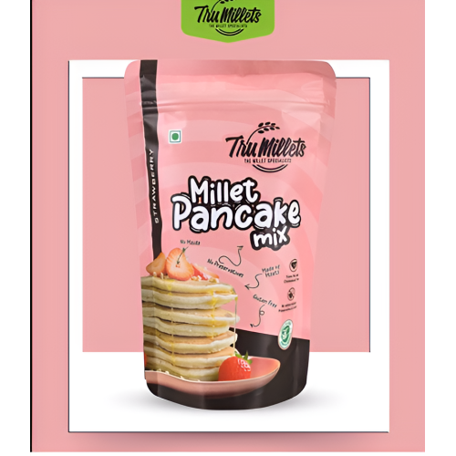 TruMillets: Trumillets Millet Strawberry Pancake, 150gm (Pack of 1)
