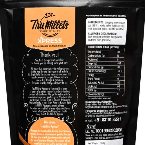 TruMillets: Xpress Millet Payasam