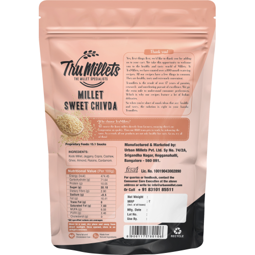TruMillets: Trumillets Sweet Chivda, 125gm (Pack of 1)