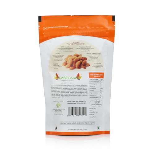 Ambrosia: Premium Almond Kernels Pack of 2x250gm