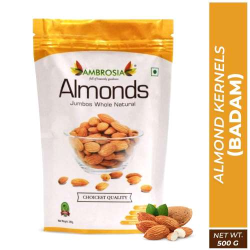 Ambrosia: Golden Jumbo Almond Kernels Pack of 2x250gm