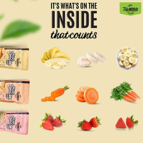 TruMillets: Trumillets Millet Strawberry Pancake, 150gm (Pack of 1)