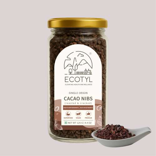 Ecotyl: Cacao Nibs | Crunchy & Nutritious | High in Magnesium | 125gm