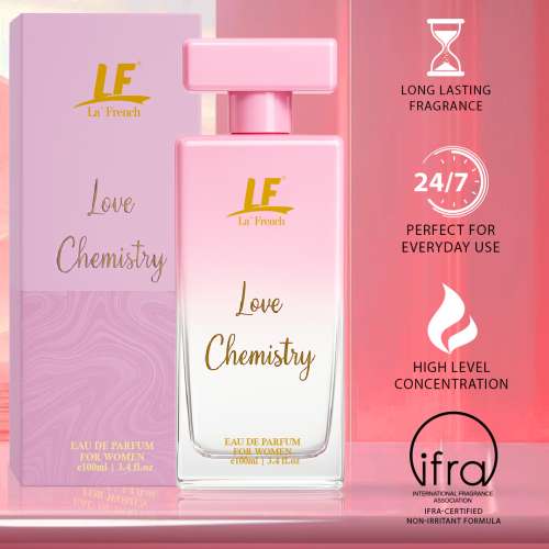 La' French: Love Chemistry Perfume for Women 100ml | Long-Lasting Fruity & Sweet Fragrance | Luxury EDP for Women