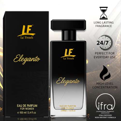 La' French: Eleganto Perfume for Women 100ml | Long-Lasting Fresh & Sweet Fragrance | Premium EDP for Women