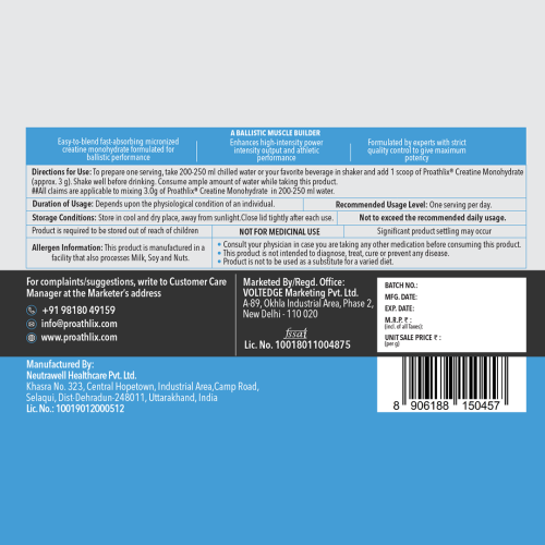 Proathlix: Creatine Monohydrate  100gm