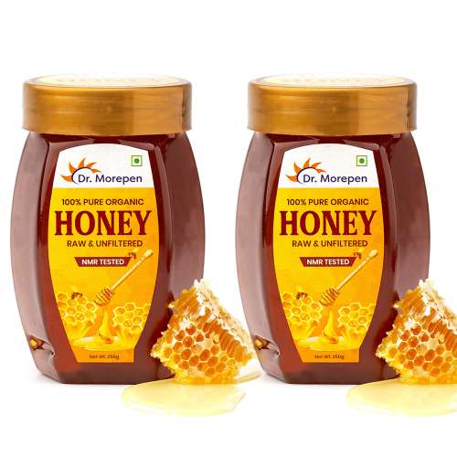 Dr. Morepen: Honey 250gm Pack of 2 and Honey Multi Flora 250gm - Pet Jar Pack of 2
