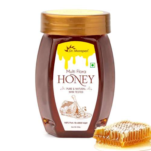 Dr. Morepen: Honey 250gm Pack of 2 and Honey Multi Flora 250gm - Pet Jar Pack of 2