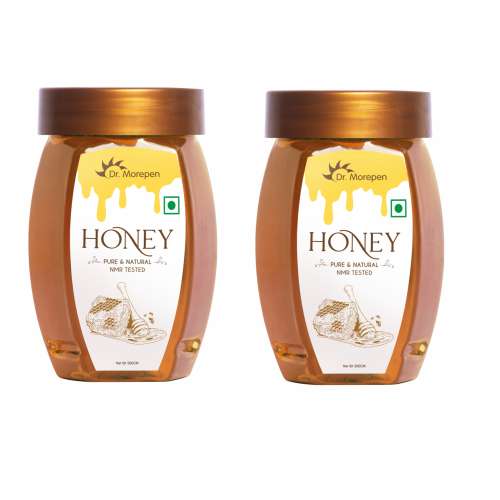 Dr. Morepen: Honey 250gm Pack of 2 and Honey Multi Flora 250gm - Pet Jar Pack of 2