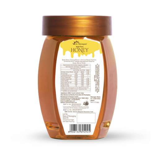 Dr. Morepen: Honey 250gm Pack of 2 and Honey Multi Flora 250gm - Pet Jar Pack of 2